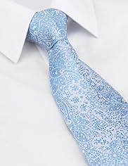 Autograph Pure Silk Floral Embroidered Tie
