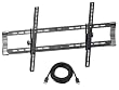 Pyle Great Tilt Wall Mount & Cable Package for Home/Office/Schools/Public -- PSW321MT Tilt Wall Mount for 42" to 65" Displays + PHDM12 12ft. High Definition HDMI Cable.