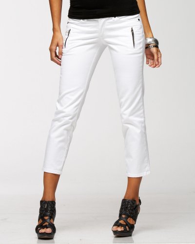 Bebe Zip Pocket Cropped Jean
