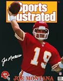 Professionally Framed Joe Montana (Sports Illustrated) Sports Poster Print - 16x20 with RichAndFramous Black Wood Frame