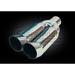 SUPERSPORT Edelstahl Endrohr 2x 90mm POWER-DTM mit Adapter universell verwendbar 2x 90mm POWER-DTM mit Adapter (ER4006A)