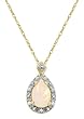 10k Yellow Gold, October Birthstone, Opal and Diamond Pear Shaped Pendant