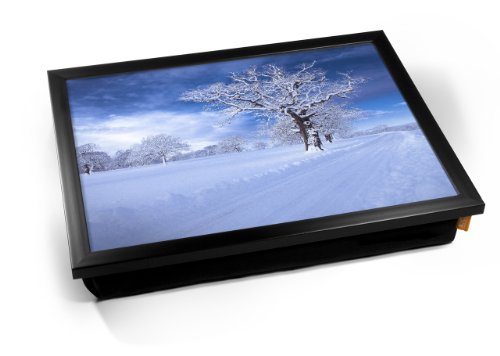 Snowy Road Winter Snow Tree Cushion
