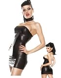 Sexy Wetlook Mini-robe, taille unique