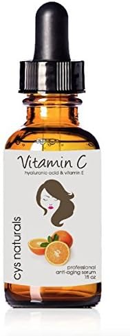 Create Your Shape Vitamin C Serum + 3 Pack Bamboo Charcoal - Red Clay - Green Tea Konjac Sponges + Organic Antioxidant Professional Vitamin C Serum Formula + E + Hyaluronic Acid