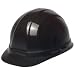 Hard Hat, Black, 6 point, Omega II Ratchet Suspension Cap style, One Helmet