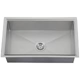 Ticor Square Undermount 16-gauge Stainless Steel Beveled Kitchen Sink