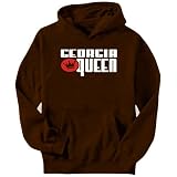 Georgia QUEEN Usa States Mens Hoodie (Brown, Sizes X-Small - XXX-Large)