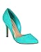 Breckelle's Women Suede Pointy Toe Dorsay Stiletto Heel Pump CC21 - Aqua