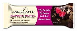 NuGO Slim Raspberry Truffle, 1.59-Ounce (Pack of 12)