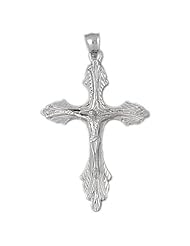Clevereves 14K White Gold Pendant Cross 7.8 - Gram(s)