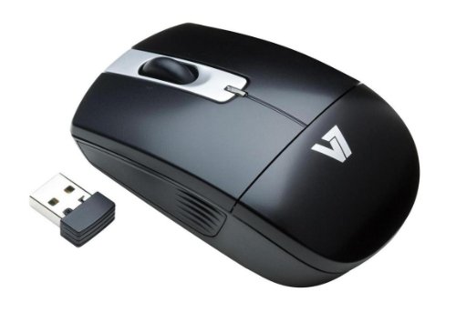 V7 schnurlose Laser Funk Maus schwarz