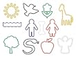 Pk of 12 Faith Bands Shaped Rubber Bands: ADAM & EVE