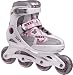 Compy 2.0 White/Purple Butterflies Childrens Recreational Inline Skate 1.5-3.5