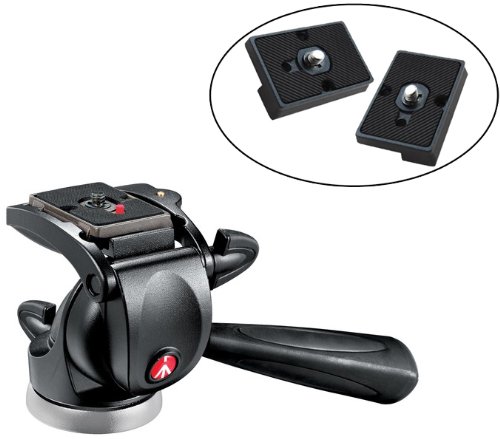 Manfrotto 391RC2 Junior Head with Two Replacement Quick Release Plates for the RC2 Rapid Connect Adapter