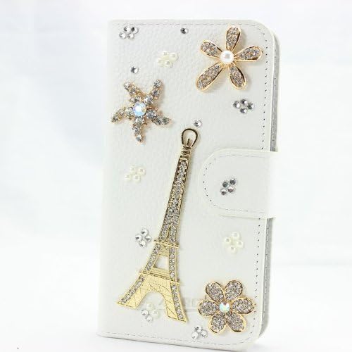 piaopiao fashion 3d bling leather wallet card flip Case Cover Skin For Sony Xperia T2 Ultra D5303 D5306 (eiffel)