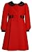 Bonnie Jean Girls 2-6x Coat Set with Embroidered Collar, Red, 4/4T