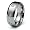 High End Beveled Edge Three CZ Stone Steel Wedding Band Ring 8mm, 9
