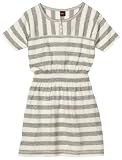 Tea Collection Girls 2-6X Happy Morning Stripe Dress, Marbled Grey, 4