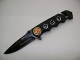 M-Tech Fire Fighter FD Medallion Folder Pocket Knife