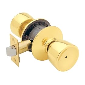 Schlage F40VBEL605 Bell Privacy Knob, Bright Brass by Schlage