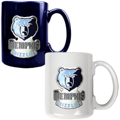 Memphis Grizzlies 2 Piece Coffee Mug Set (Team Colors)