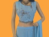 BOLLYWOOD BLUE LENGHA LEHENGA CHOLI PARTY FANCY DRESS M