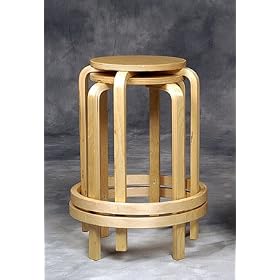Brentwood Natural Birch Stools Set of Four 