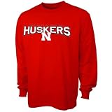 Nebraska Cornhuskers Red Youth School Mascot Long Sleeve T-shirt