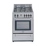 Delonghi DEFSGG24SS 24 Pro-Style Gas Range with 4 Sealed Burners, 2.5 cu. ft. Convection Gas Oven, Closed Door Broiling and Storage Drawer