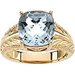 18K Yellow Gold Sky Blue Topaz Ring