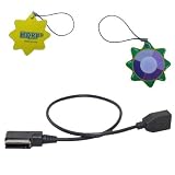 HQRP USB Female to AMI MMI Cable Adapter Flash Drive compatible with Audi A3 A4 A5 A6 A8 TT Q5 Q7 R8 plus HQRP UV Chain / UV Radiation Health Tester