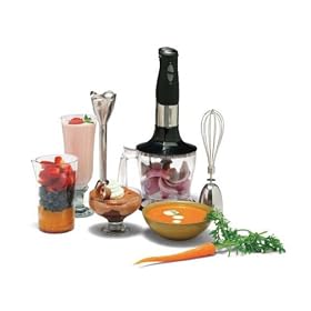 411zU7ONB5L. SL500 AA280  Wolfgang Puck WPIB0010 Variable Speed Immersion Blender with Attachments