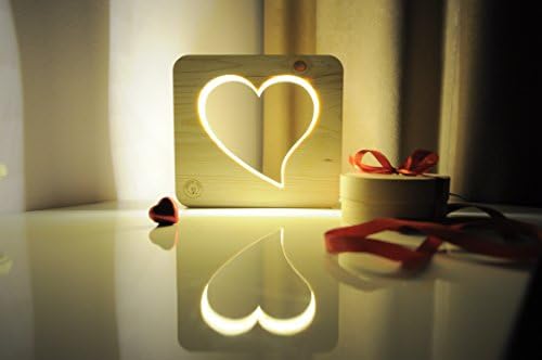Nightlights for children Heart.Table lamps for bedrooms. Bedroom baby night light. Modern nightlight bedside lighting. Nursery projector light kids gift (Alder)