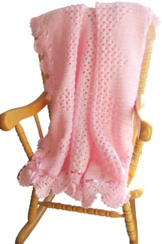 Handmade Crocheted Masterpiece Baby Blanket - Acrylic Pink (CUSTOM MADE ORDER)