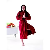 Gaiam Organic Cotton Terry Cloth Robe (Ruby Red) M/L & L/XL (Great Gift!)