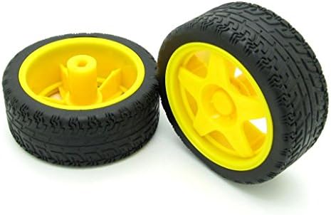 High Quality Tire chassis Wheels For Small Smart Car Model Robot Pack Of 2