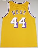 Jerry West Signed Lakers Throwback Gold Custom Jersey