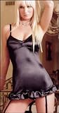 Sexy Satin Retro Lingerie Mini Dress (8426)