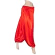 Harem Pants in Bright Red Satin