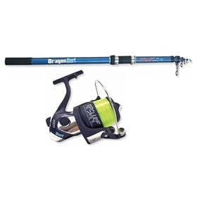 Fishsense Tele - Ensemble canne � p�che mer t�lescopique 12 ft et moulinet