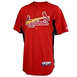 MLB St. Louis Cardinals Short Sleeve Authentic Button Front Cool Base Batting Practice Jersey Men's