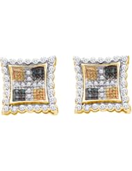 Diamond Earring 0.51ctw diamond micro pave earring 10KT Yellow Gold