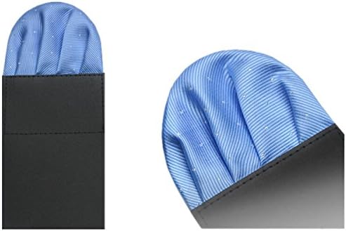 Men's Folded Pocket Square on Card- Blue