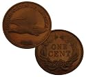 1856 Flying Eagle Cent MS70 Toned Replica Coin