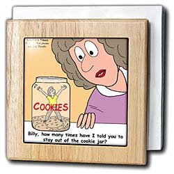 In The Cookie Jar Again - 6 Inch Tile Napkin Holder by 3dRose LLC
