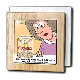 In The Cookie Jar Again - 6 Inch Tile Napkin Holder by