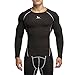 Men's Compression Tight Shirt Base layer Running Shirt Black/Blue