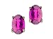 1.00 cts Genuine Oval Pink Tourmaline Earrings - 14kt White or Yellow Gold
