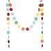 Chloe Elizabeth Circle Dots Paper Party Garland Streamer Backdrop (10 Feet Long) - Circus Rainbow